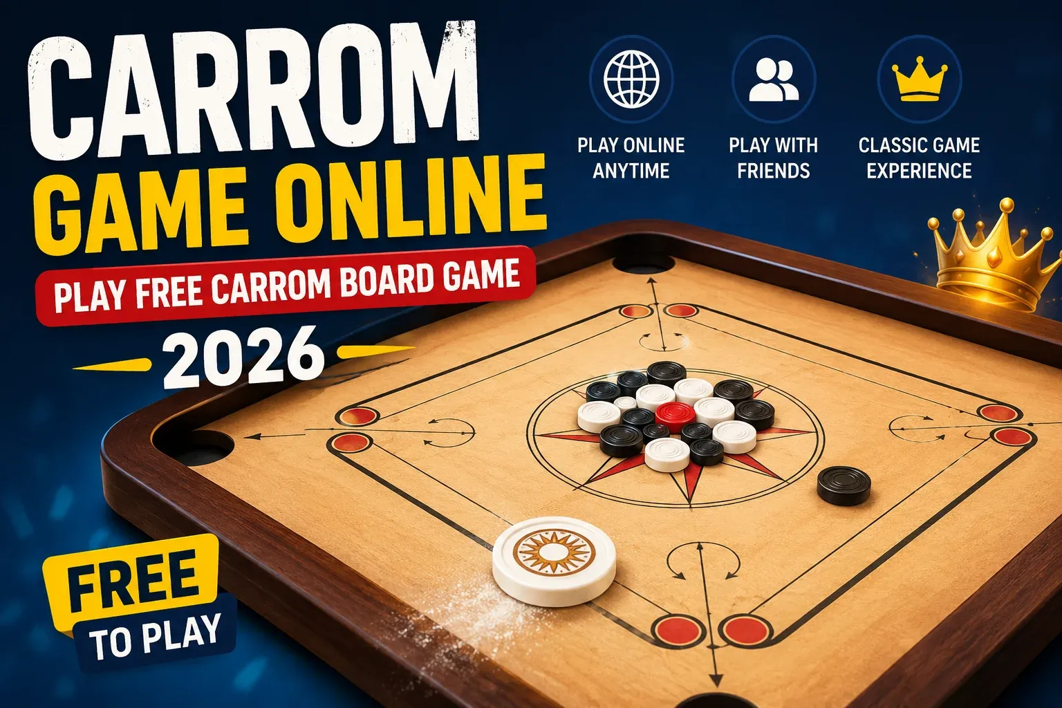 Carrom Game Online: Play Free Carrom Board Game 2026